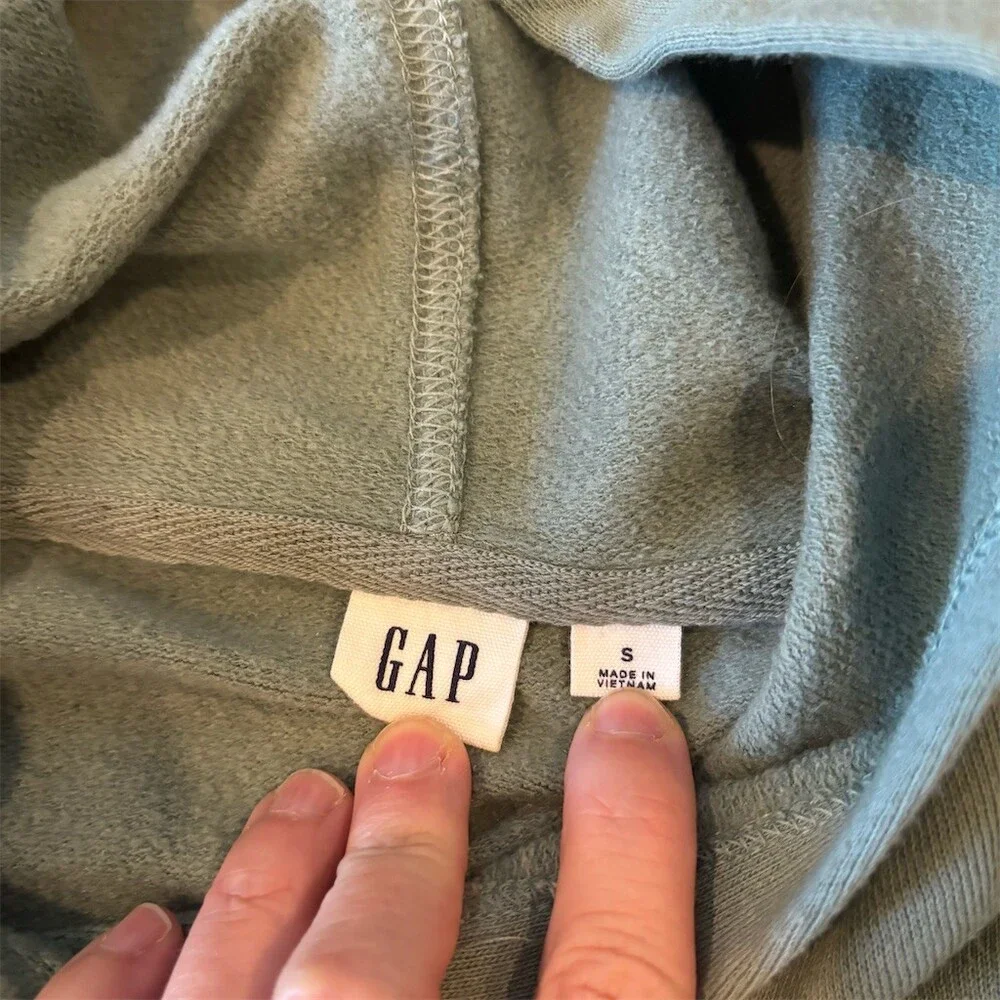 GAP Hoodie Mens Size S Olive Green Pullover Kangaroo Pocket Casual